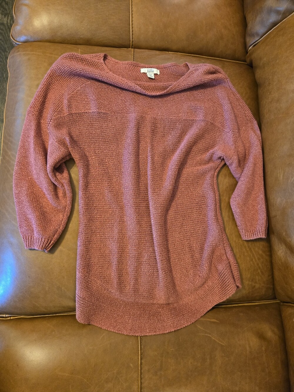 croft & barrow dusty rose knit sweater